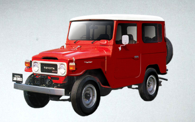 Toyota Land Cruiser 40 สีแดงจากหน้า GR Heritage Parts